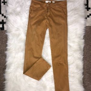 Anthropologie chino pants 27” mustard yellow